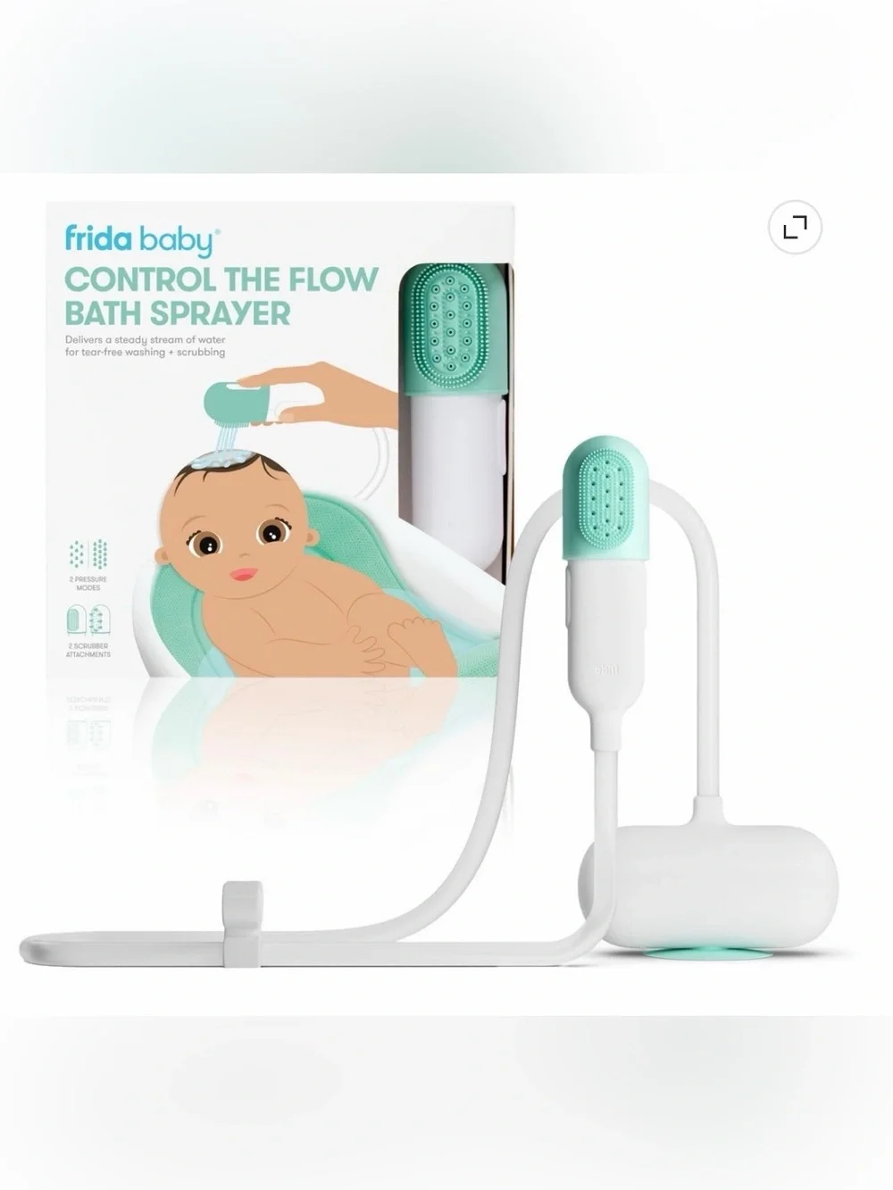 NIB - Frida Baby Mint Control Flow Bath Sprayer for Kids